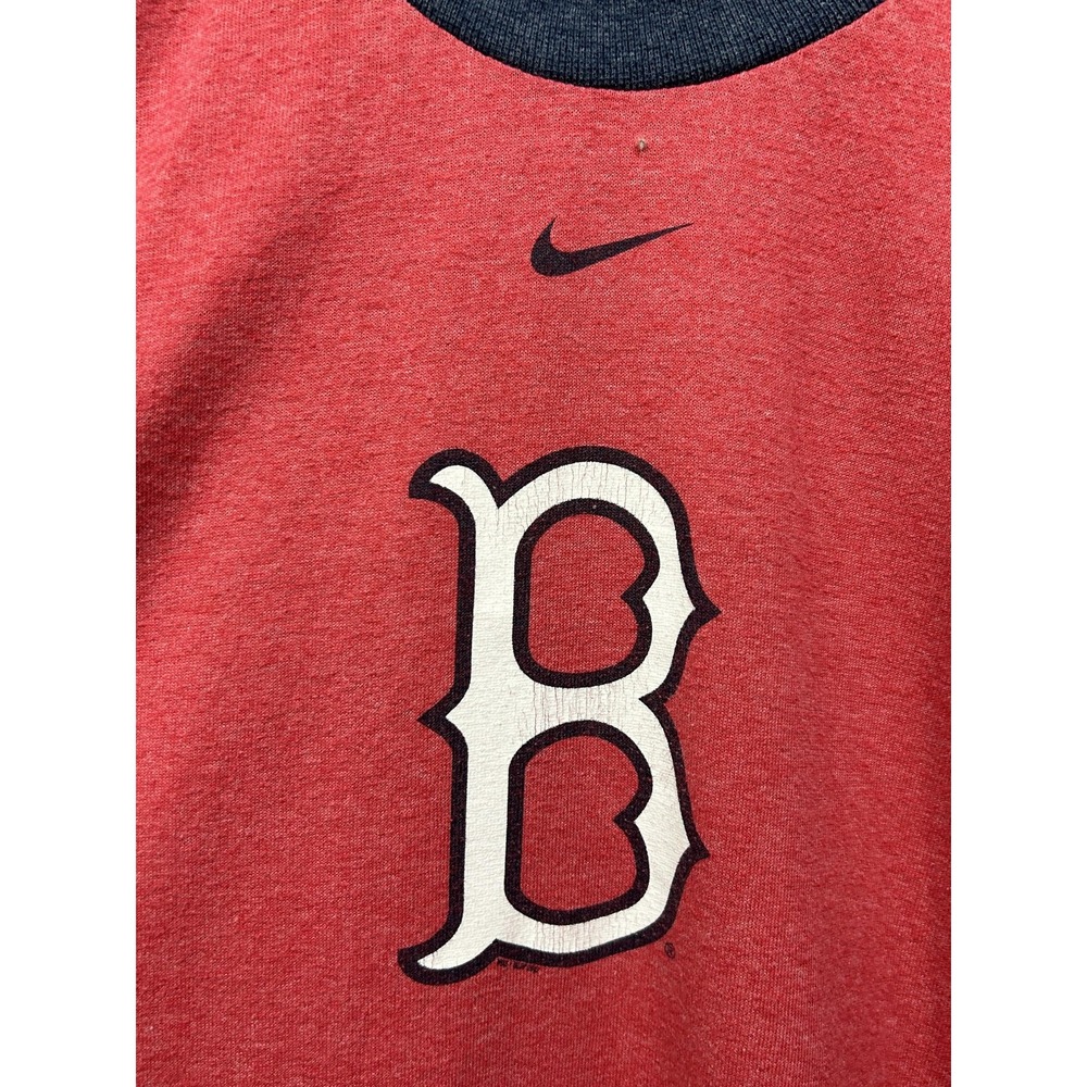 Boston Red Sox Shirt Mens 2XL Red Blue MLB Baseball Nike Raglan Short Sleeve Tee - Picture 4 of 7